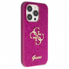 Apple iPhone 15 Pro Coque Guess Fixed Glitter Big 4G Violet (Purple)