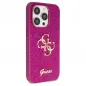 Apple iPhone 15 Pro Coque Guess Fixed Glitter Big 4G Violet (Purple)
