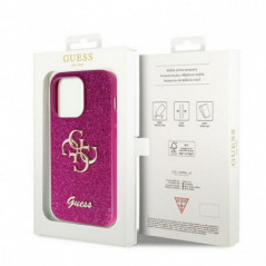 Apple iPhone 15 Pro Coque Guess Fixed Glitter Big 4G Violet (Purple)