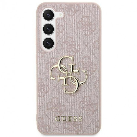Samsung Galaxy S24 Coque Guess Leather 4G Metal Logo Rose