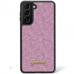 Samsung Galaxy S24 Coque Guess Glitter Script Violet (Purple)