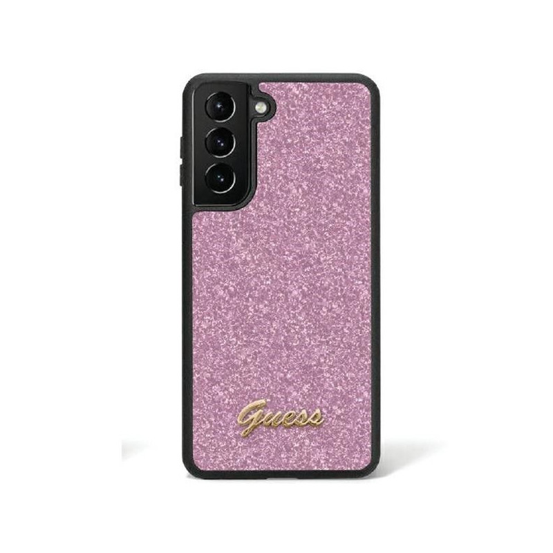 Samsung Galaxy S24 Coque Guess Glitter Script Violet (Purple)