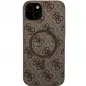 Apple iPhone 15 Plus Coque Guess Leather 4G Metal Logo Brun