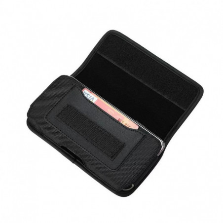 Apple iPhone 13 mini Etui universel, Étuis horizontaux Horizontal Belt Holster OXFORD Noir