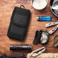 Apple iPhone 13 Pro Max Etui universel, Étuis verticaux Vertical Belt Holster OXFORD Noir