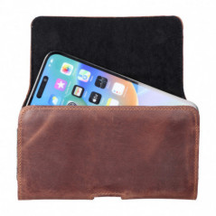 Apple iPhone 13 mini Etui universel, Étuis horizontaux, Étui de ceinture ROYAL Crazy Horse Brun 