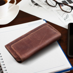 Apple iPhone 13 mini Etui universel, Étuis horizontaux, Étui de ceinture ROYAL Crazy Horse Brun 