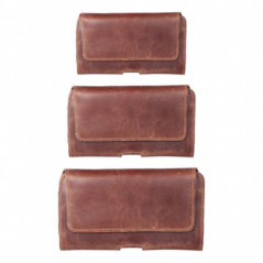 Apple iPhone 13 mini Etui universel, Étuis horizontaux, Étui de ceinture ROYAL Crazy Horse Brun 