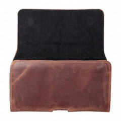 Apple iPhone 14 Pro Max Etui universel, Étuis horizontaux, Étui de ceinture ROYAL Crazy Horse Brun 