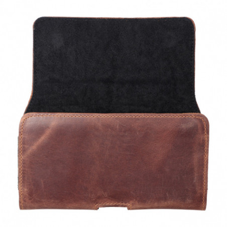 Samsung Galaxy S20 Ultra Etui universel, Étuis horizontaux, Étui de ceinture ROYAL Crazy Horse Brun