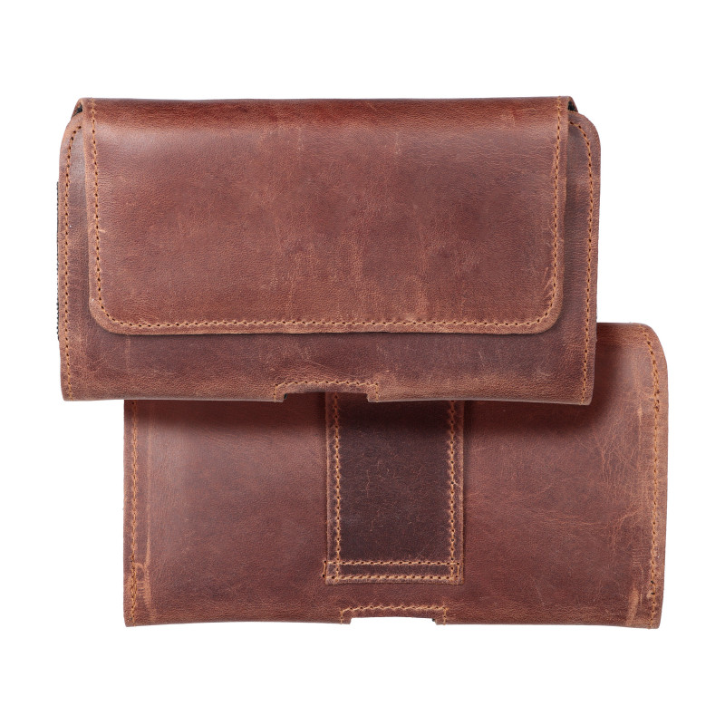 Samsung Galaxy S21 Ultra 5G Etui universel, Étuis horizontaux, Étui de ceinture ROYAL Crazy Horse Brun