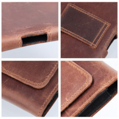 Samsung Galaxy S21 Ultra 5G Etui universel, Étuis horizontaux, Étui de ceinture ROYAL Crazy Horse Brun