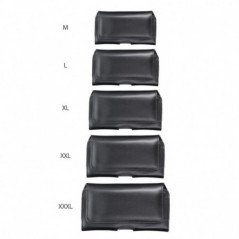 Samsung Galaxy S20 Ultra Etui universel, Étuis horizontaux, Étui de ceinture ROYAL Crazy Horse Noir 