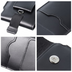 XIAOMI Redmi Note 10 Etui universel, Étui de ceinture ROYAL - Leather universal flap pocket Noir