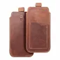 Apple iPhone 12 Etui universel, Étui de ceinture ROYAL - Leather universal flap pocket Brun