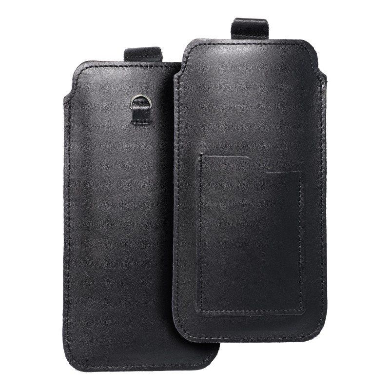 Samsung Galaxy S21 Ultra 5G Etui universel, Étui de ceinture ROYAL - Leather universal flap pocket Noir