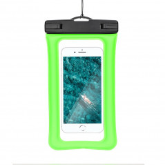Étui de téléphone imperméable Airbag avec fermeture en plastique – vert