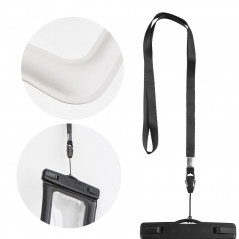 Étui de téléphone imperméable Airbag avec fermeture en plastique – blanc crème