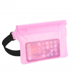 Sac étanche pour téléphone avec clip de ceinture – rose