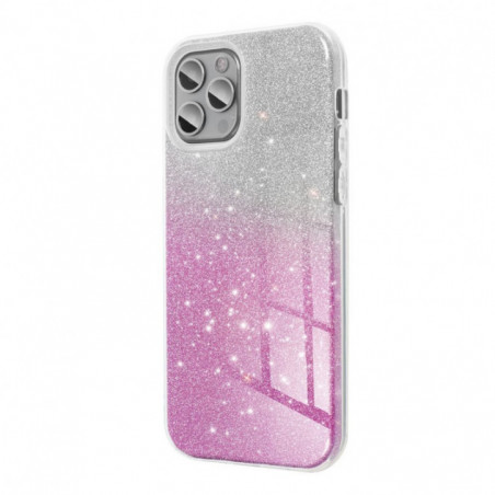 Apple iPhone 16 Coque Shining Transparent et rose