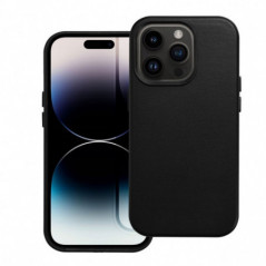 Apple iPhone 16 Pro Coque Leather Mag Cover Élégant  MagSAFE  Noir