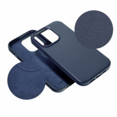 Apple iPhone 16 Plus Coque Leather Mag Cover Élégant  MagSAFE  Bleu indigo