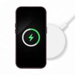 Apple iPhone 16 Pro Max Coque Leather Mag Cover Élégant  MagSAFE  Violet foncé