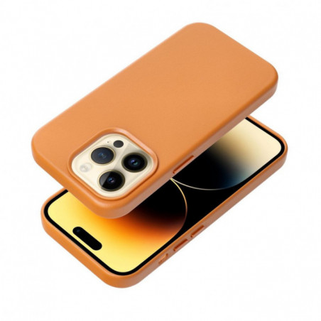 Apple iPhone 16 Plus Coque Leather Mag Cover Élégant  MagSAFE  Orange