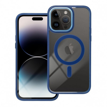 Apple iPhone 16 Pro Coque Color Edge Mag MagSAFE Bleu marine