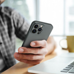 Apple iPhone 12 Coque Metallic Gris