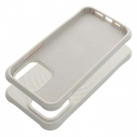 Apple iPhone 15 Coque Silicone Zephyr Mag Élégant  MagSAFE  Blanc