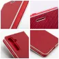 Samsung Galaxy S23 5G Portefeuilles LUNA Book Carbon Fibre de carbone, Élégant  Rouge