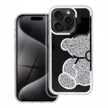 Apple iPhone 14 Pro Max Coque Teddy bear Argenté