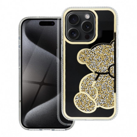 Apple iPhone 14 Pro Max Coque Teddy bear Or