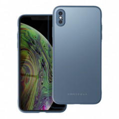 Apple iPhone XS Max Coque Roar Matte Glass Élégant Bleu
