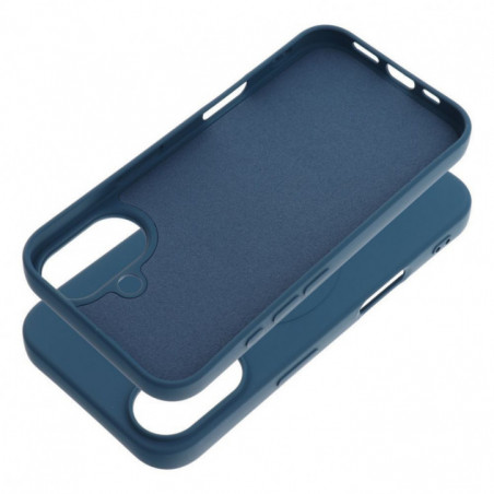 Apple iPhone 16 Coque Silicone Mag Cover MagSAFE  Bleu