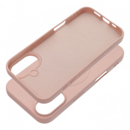 Apple iPhone 16 Coque Silicone Mag Cover MagSAFE  Rose