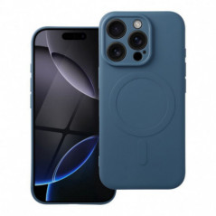 Apple iPhone 16 Pro Coque Silicone Mag Cover MagSAFE  Bleu