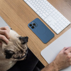 Samsung Galaxy S25 Plus Coque Silicone Mag Cover MagSAFE  Bleu