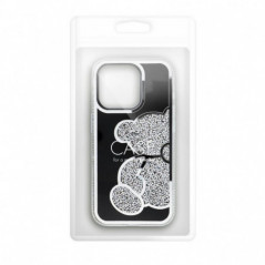 Apple iPhone 16 Coque Teddy bear Argenté