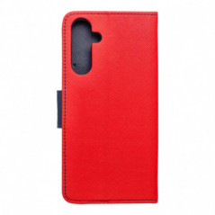 Samsung Galaxy A16 Étui portefeuille Fancy Book Rouge / Marine