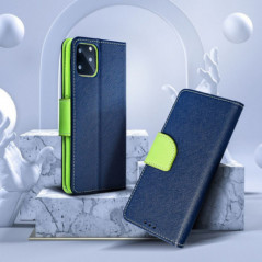 Motorola Moto G54 Étui portefeuille Fancy Book Marine / Citron vert