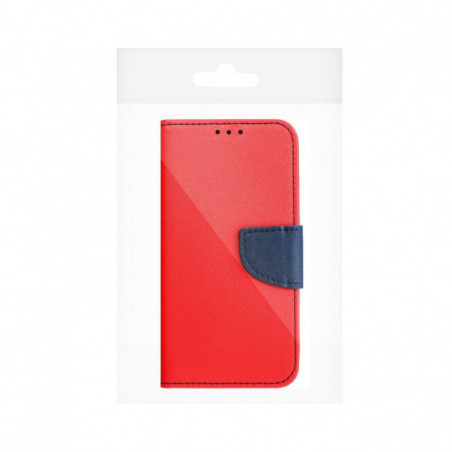 Samsung Galaxy S25 Étui portefeuille Fancy Book Rouge / Marine