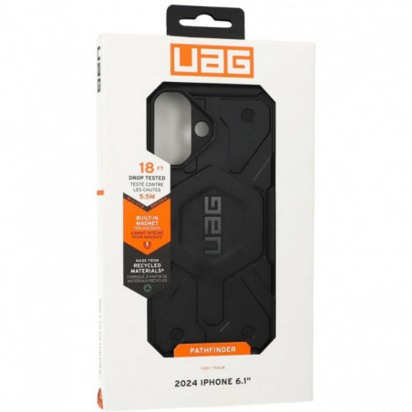Apple iPhone 16 Coque Urban Armor Gear Pathfinder Étui haut de gamme  MagSAFE  Noir
