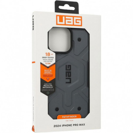 Apple iPhone 16 Pro Max Coque Urban Armor Gear Pathfinder Étui haut de gamme  MagSAFE  Argenté