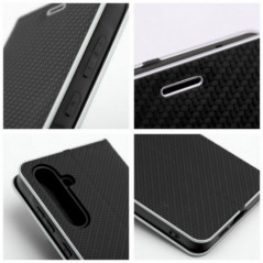 XIAOMI 14 Portefeuilles LUNA Book Carbon Fibre de carbone, Élégant  Noir