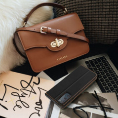 Samsung Galaxy S25 Ultra Portefeuilles Leather Élégant  Noir