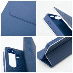 XIAOMI Redmi Note 14 5G Portefeuilles LUNA Book Carbon Fibre de carbone, Élégant  Bleu