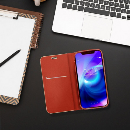 XIAOMI Redmi Note 14 5G Portefeuilles LUNA Book Gold Élégant  Rouge