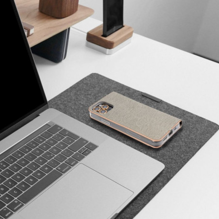 XIAOMI Redmi Note 14 4G Portefeuilles LUNA Book Gold Élégant  Argenté